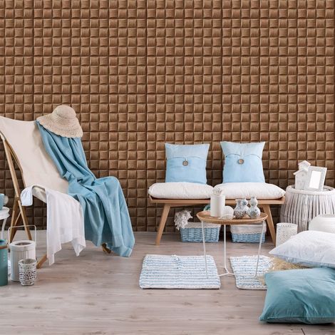 LZBARGON 10 Sheets of Non-Adhesive 3D Wall Stickers with Brick Pattern – Perfect for Living Rooms, Bedrooms, and Kitchens (1/5)