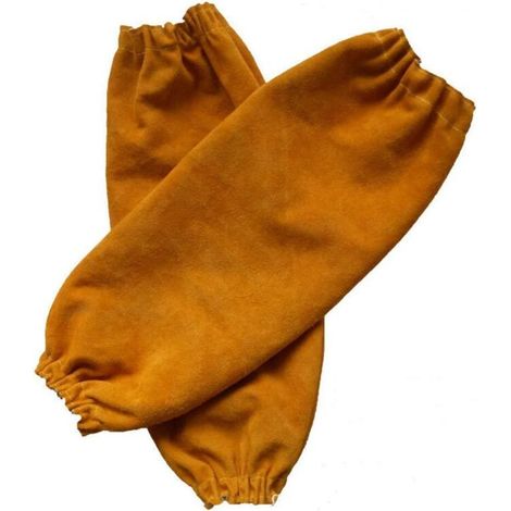 Manchons De Soudure - Cuir De Vachette - Résistants À La Chaleur Et Aux Flammes - Longueur 48,3 Cm - Pour Homme Et Femme (1/4)