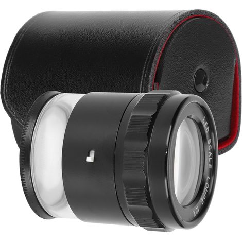 10-fache Taschenlupe mit Skala und 8 LEDs, verstellbare HD-Linse zum Lesen und für präzise Arbeiten (1/5)