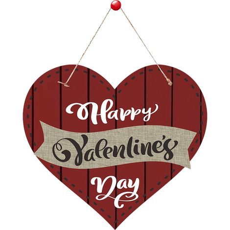Panneau En Bois Pour Porte - Signe De Saint-Valentin Avec Camion Et Couronne De Coeur - Décoration Murale Pour Maison Mariage Anniversaire - 1 Pièce (1/5)
