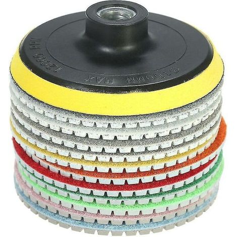 12 sets of 4 inch diamond grinding wheels each (2 each for 30/50 grit + 100/200/400/800/1500/3000/6000 grit, 1 piece + 1 wheel) (1/5)