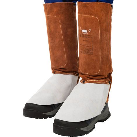ELMAG Schweißergamaschen WELDAS 44-7114, STEERSOtuff Spalt-Rindleder Ø 37-47 cm, L=36 cm (1/2)