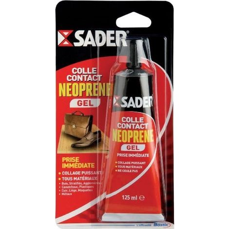 Adesivo a contatto in gel di neoprene, tubo da 125 ml.