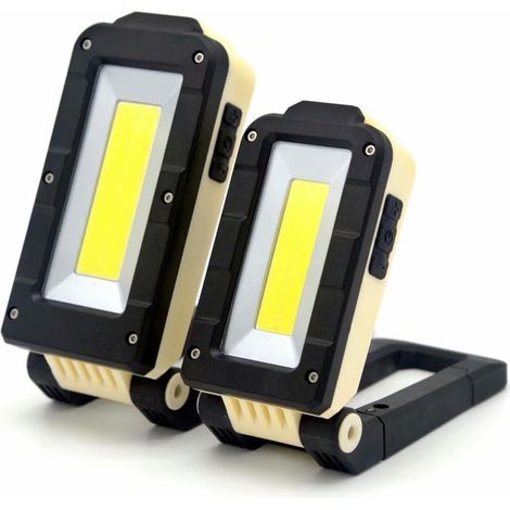 Wiederaufladbare Arbeitsleuchte, tragbare LED-Campingleuchte, um 180° verstellbare Baustellenleuchte, mit USB-Anschluss und Magnetfuß, geeignet für den Einsatz im Automobilbereich, beim Angeln, bei Be (1/5)