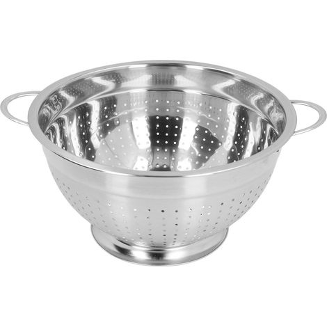 Scolapasta per frutta, cestello multiuso in acciaio inox, scolapasta per verdure, ciotola da cucina per pasta e noodles, 28 cm/11 pollici. (1/5)