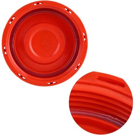 Enowelir Couvercle de réservoir IBC, IBC fourre-tout Couvercle Capuchon pour réservoir d'eau liquide, plastique rouge 163mm (1/4)