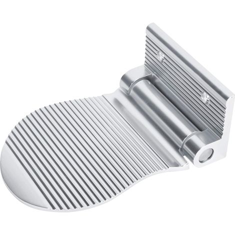 Repose-pieds de douche, support mural en aluminium, marches antidérapantes, convient pour couloir, entrée, salle de bain (argent) (1/5)
