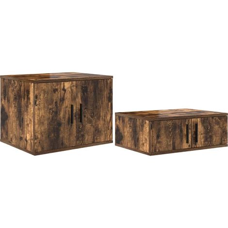 Maison Exclusive - Armadio 2 pcs Rovere fumé 103 x 41 x 40 cm Legno multistrato