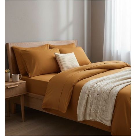 1 Drap plat 240x290 cm Coton 57 fils Respirant Confortable Chambre adulte (1/3)