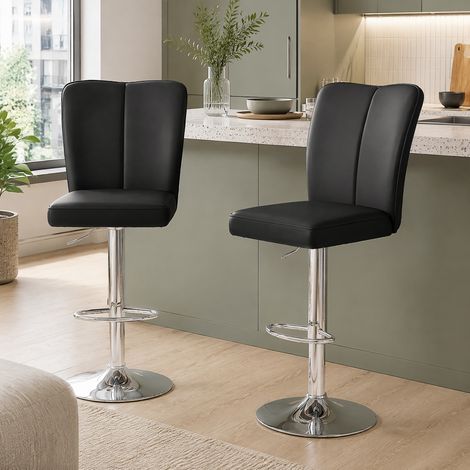 Set 2 sgabelli bar girevoli regolabili in PU OKMYHOME (1/5)