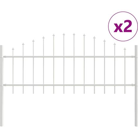 Maison Exclusive - Gartenzaun Woerden 2 pcs Weiß