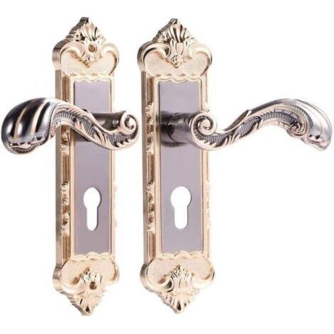 Serrure de porte - Poignée Serrure de porte Style européen Serrure de porte intérieure Rétro Vintage Serrure de porte Intérieur Anti-vol Chambre Serrure de porte
