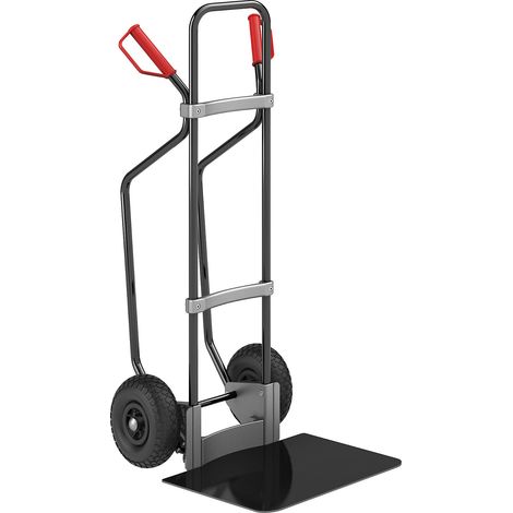 eurokraft pro, Diable avec semelles, noir, l x p bavette 450 x