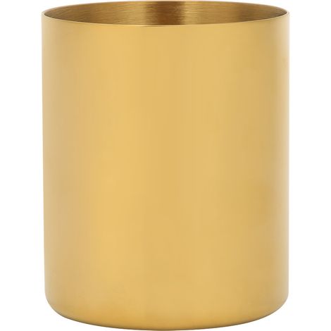 Porte-crayons en acier inoxydable pour bureau, vase de table et organisateur de maquillage