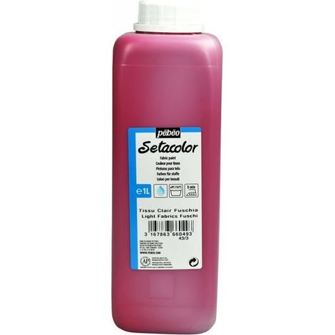 Pebeo - Peintures sur Textiles - Setacolor tissus clairs 1 l fuchsia - Effect: Mat (1/3)