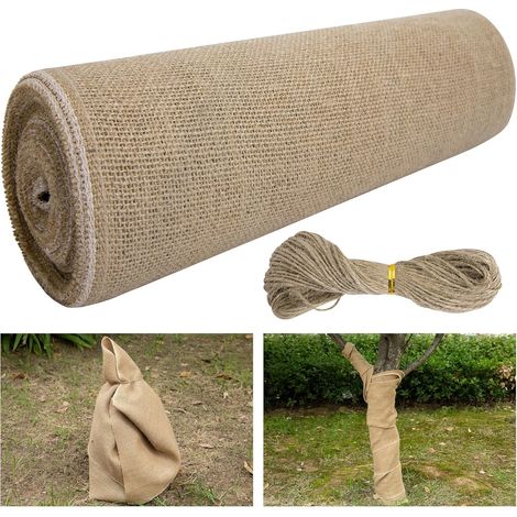 6 m x 40 cm - Protection hivernale pour plantes - Ruban de jute pour plantes - Protection contre le gel et l'humidité (1/5)