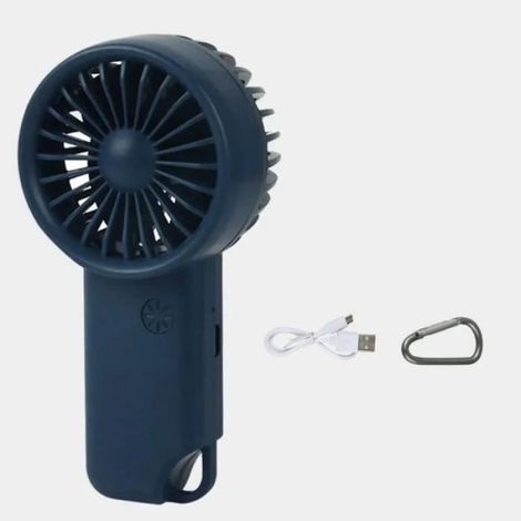 Mini Ventilateur Portable - Batterie 500mAh - 3 Vitesses - USB Rechargeable - 5.8x4.2x11.3 cm - 1 Pièce