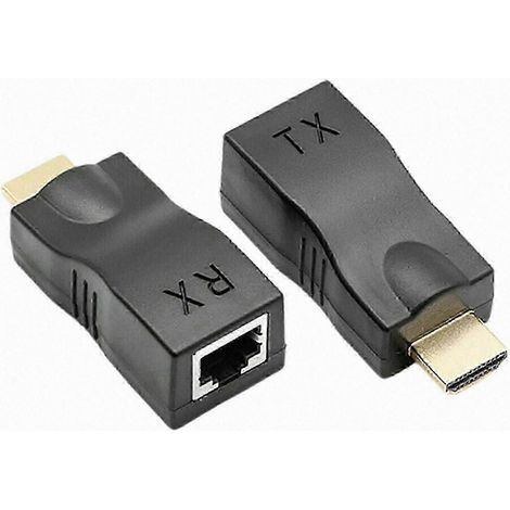 Adaptateur HDMI vers Ethernet RJ45, compatible avec les réseaux LAN Cat 5e/6, 4K 1080p, version UE 0210 (1/4)