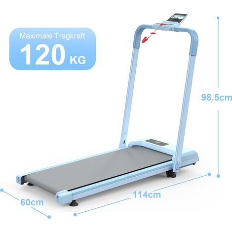 Tapis roulant pieghevole 3 in 1 con inclinazione 10%, 1-12 km/h, 120 kg, blu, HOMVRA (1/5)
