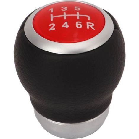 RIZGHWOY 6 - Cómodo cambio de marchas con transmisión manual para una conducción suave en PVC + ABS + cuero sintético (rojo). (1/5)