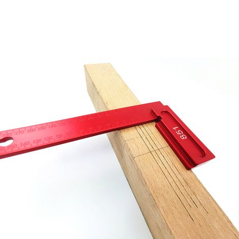 200 mm 90 Grad rechtwinkliger Holzbearbeitungs-Lineal aus Aluminiumlegierung, Anreißwerkzeug (1/5)