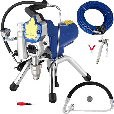 Pulverizador de pintura sin aire, funcionamiento ultrasilencioso, rendimiento de 3000 PSI, 2200 W