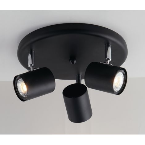 PLAFONIERA 3 SPOT ZERO NERA GU10 D.23,5XH12CM. (1/2)