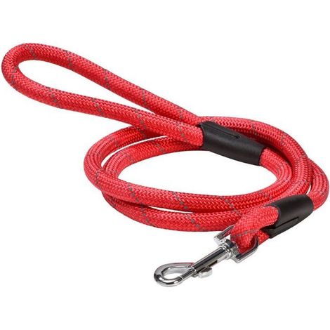 Guinzaglio tubolare in nylon rosso modello Walk per cani