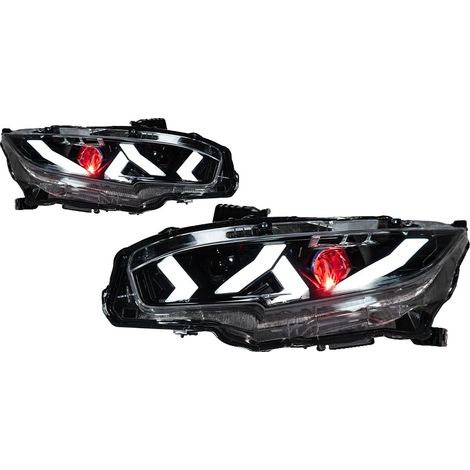 Ensemble de phares, Design élégant, Lumières à double projecteur, LED complet (1/2)