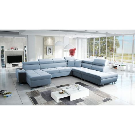 Großer multifunktionaler Eckschrank Morena X,  Uttario Velvet Blau Links (1/5)