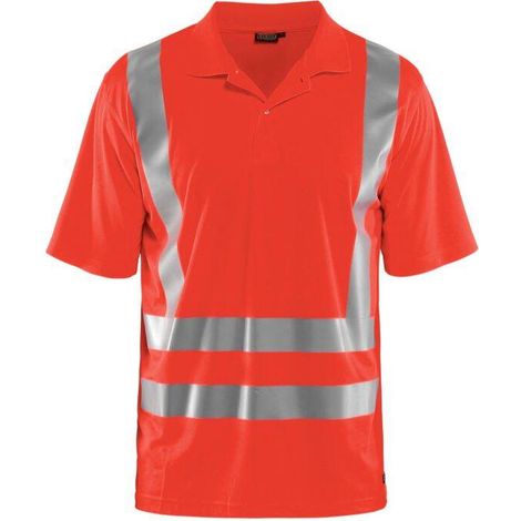 Polo de travail haute visibilité 3391 - Rouge fluo L (1/4)