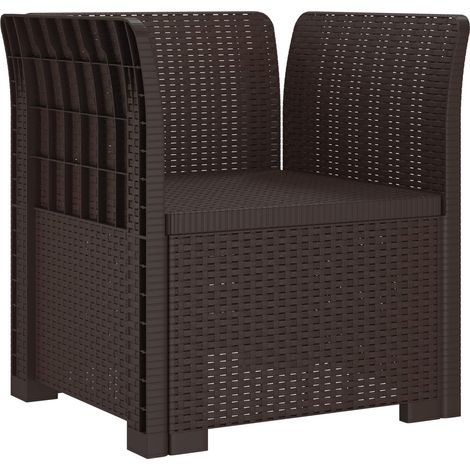 1-Sitzer Sessel Rattan-Look PP Braun vidaXL (1/4)