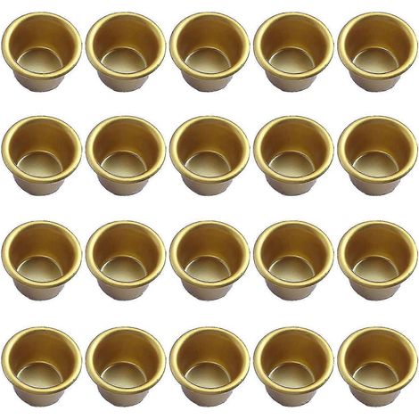 Lot de 20 inserts métalliques pour bougies coniques, porte-bougies décoratifs à monter soi-même.