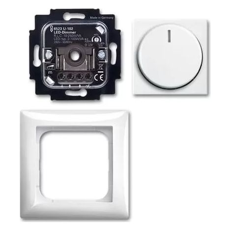 Busch-Jaeger Drehdimmer UP alpinweiß 6523 UJ-914-102 (1/2)
