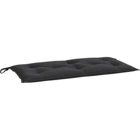 Coussin noir pour banc de jardin, mesurant 100 x 50 x 7 cm, en tissu Oxford. (1/5)