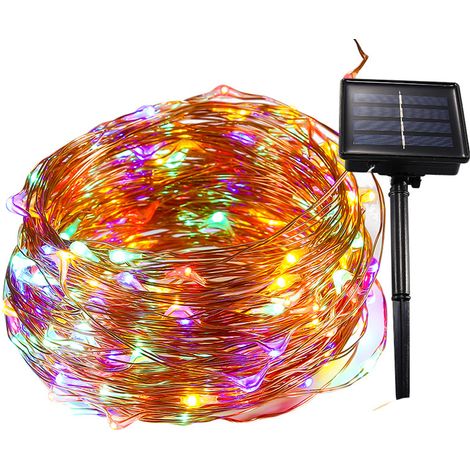 Guirlande Lumineuse Solaire - 50 LED Étoiles - 7 M - Détecteur Crépusculaire Automatique - Extérieur Jardin Terrasse Mariage Fête - 1 Pièce (1/5)