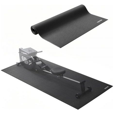 Laufbandmatte für Teppichboden Bodenschutzmatte (915 x 1980 mm) für Sportgeräte 6 mm dick, Trainingsgerätematte für Laufbänder Ellipsentrainer Rudergerät, hochdichter PVC-Bodenschutz (1/5)