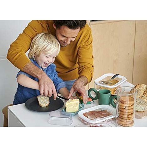22.5x16x11 3 étages – Blanc – boîte de rangement frigo pour charcuterie - trois boîtes de conservation séparées – passe au lave-vaisselle (1/5)