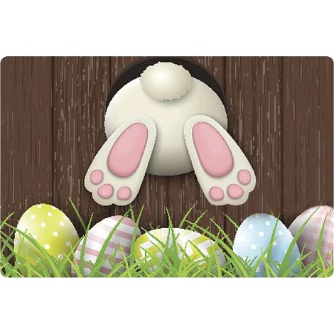 1 Tapis de sol, motif lapin Pâques, camion fleuri, intérieur extérieur, entrée couloir, décoratif durable (1/5)