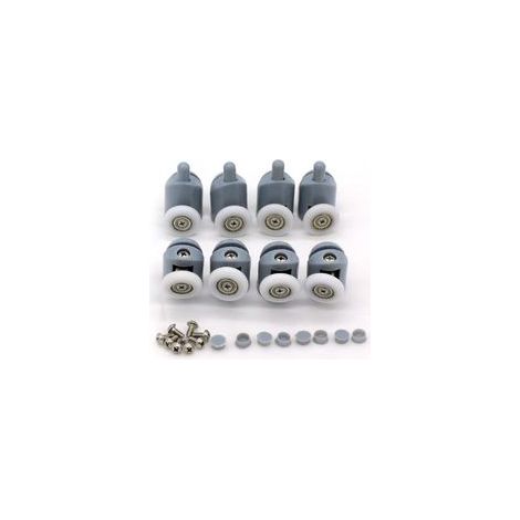 Juego de 8 rodillos para puerta de ducha (23 mm)