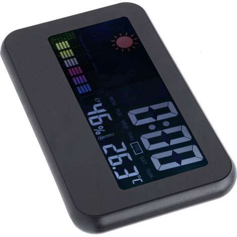 CJ2618T -10-61℃ Thermomètre et hygromètre numérique couleur avec fonction réveil (1/5)