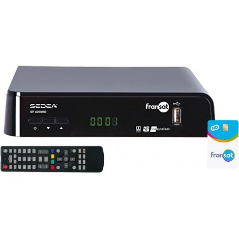 Récepteur TV Satellite HD - SEDEA - PC6 - USB - Infrarouge - Compatible FRANSAT (1/3)
