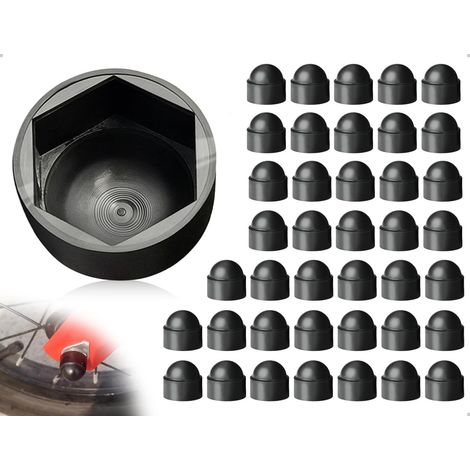 Lot de 40 Cache Vis M8 pour Vis Et éCrous, Cache Vis Hexagonaux en Plastique, Cache éCrous M8 (Noir) (1/5)