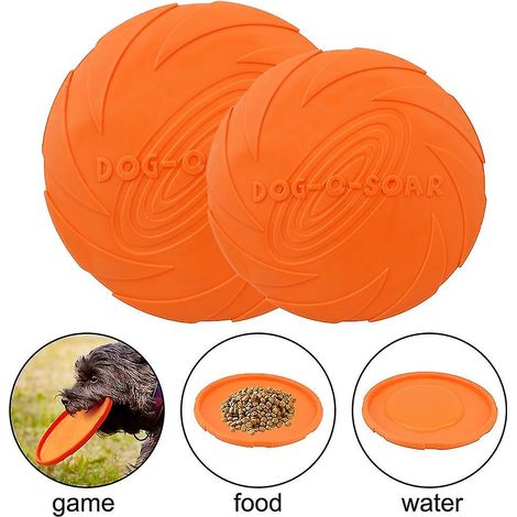 Jouet interactif pour l'entraînement des animaux de compagnie, disque volant en caoutchouc durable pour chiens et chats (1/5)