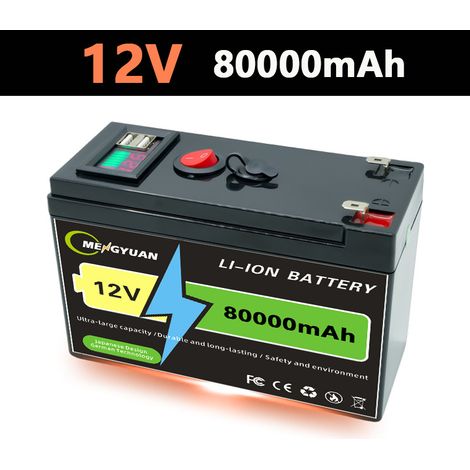 12V 150AH High-Capacity Lithium Iron Phosphate Rechargeable Power Bank - 80AH - 12.6V