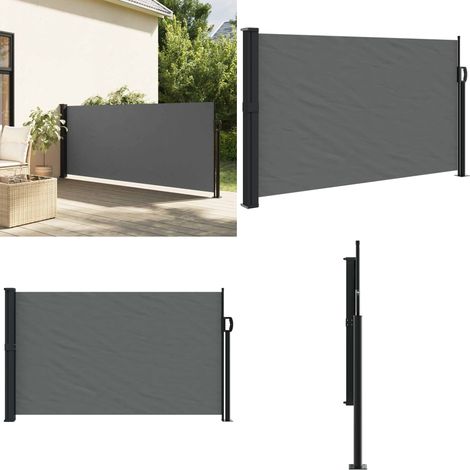 Auvent latéral rétractable anthracite 120x500 cm - Parasol - Voile D'ombrage - Écran De Jardin - Briser Vue - Protection Solaire - Home & Living (1/5)