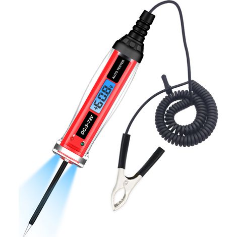 Testeur bipolaire auto 3-72V – Écran LCD – Puissance et faisceau – Réparation électrique (1/5)