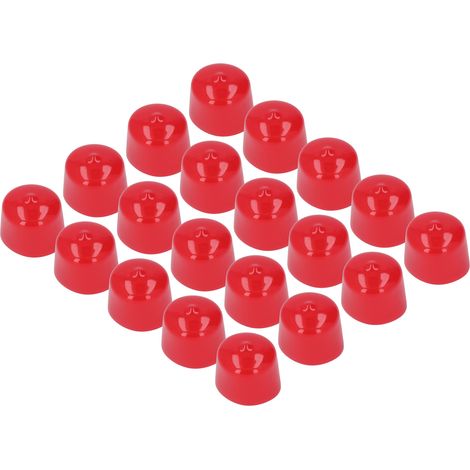 Lot de 20 capuchons de protection en PVC rouge, résistants à la corrosion, élastiques et ignifugés, légers, à filetage de 40 mm (1/5)
