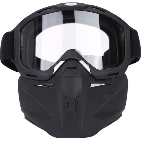 Masque amovible extérieur anti-vent lunettes moto cyclisme VTT masque de protection (transparent) (1/5)
