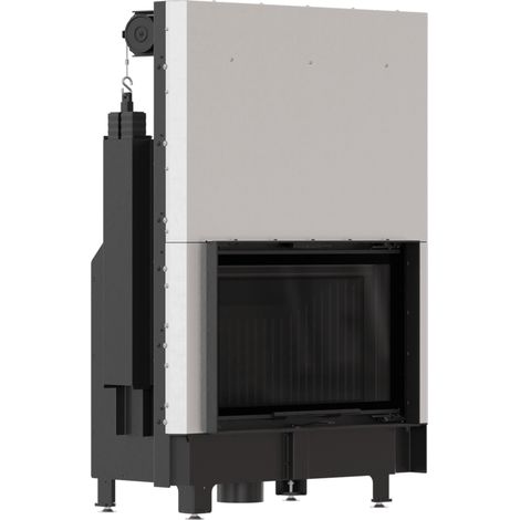 Kamineinsatz KRATKI ZIBI ECO 9,9 kW 180 Schiebetür, schwarze Verkleidung (1/5)